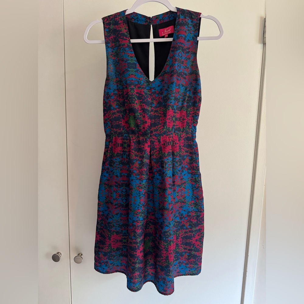 Ness Brenda Blue Ocean Sleeveless Dress with Pockets
